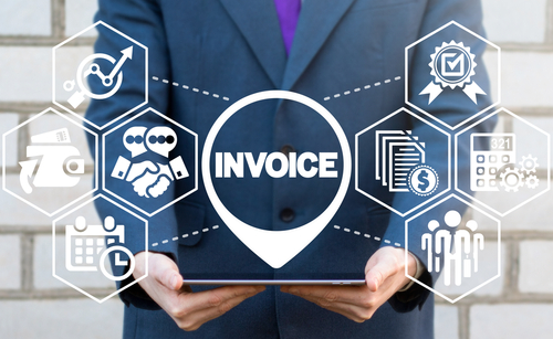 Payment and billing invoices business financial operations concept.