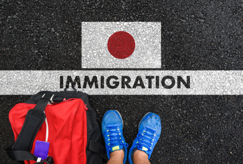 Flow of easing to acquire the immigration status (visa) in Japan