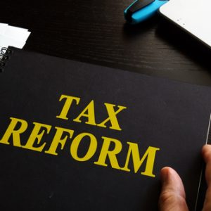 Tax reform in an office desk
