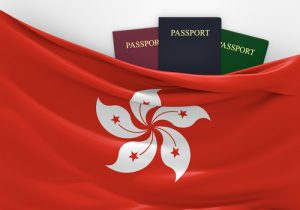 Travel And Tourism In Hong Kong  With Assorted Passports