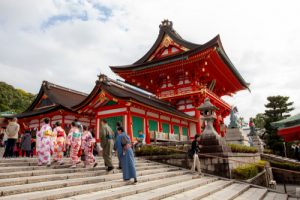 Kyoto Japan – November10 2018 : Large Number Of Tourist Attraction