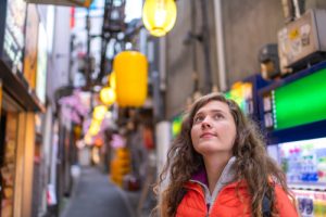 Tokyo  Japan Memory Lane Piss Alley With Yellow Paper Lamps